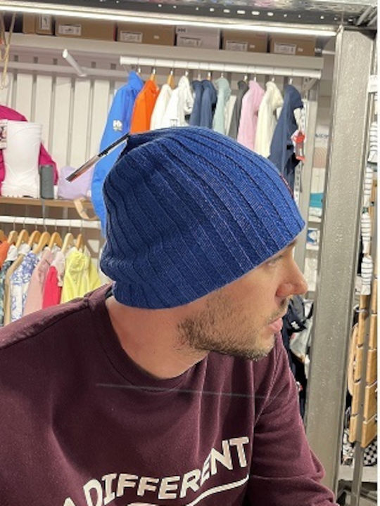 Beanie Unisex Beanie Knitted in Blue color