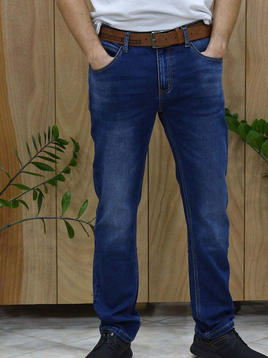 Herren Jeanshose Elastisch Blau