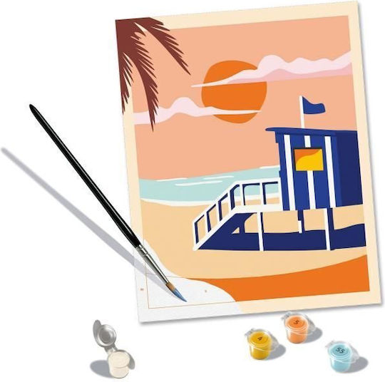 Ravensburger Creart Set De Colorat Paint By Numbers Adulți Cabana De Plajă