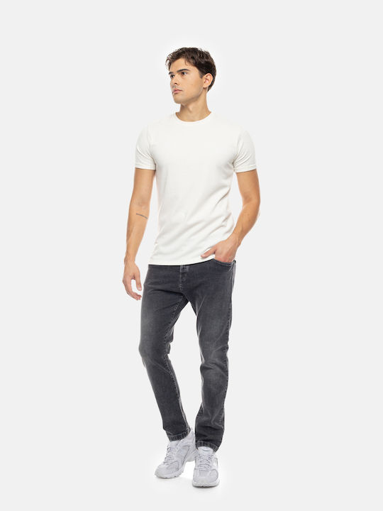 Men's Jeans Pants Cropped Grey