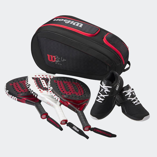 Wilson Bela Super Tour Τσάντα Πλάτης Padel 6 Ρακετών Μαύρη