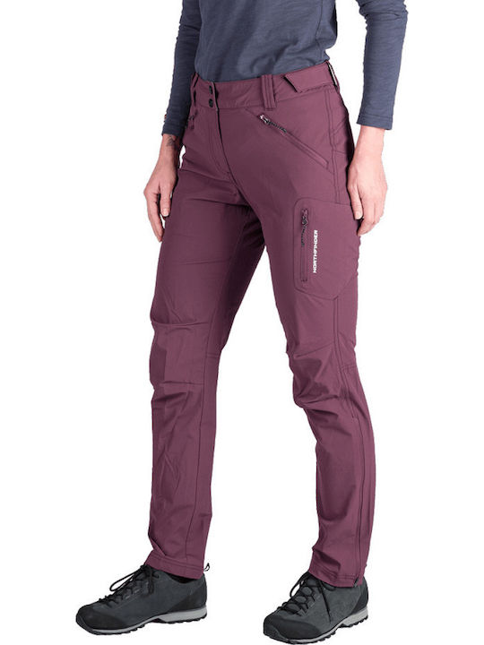 Northfinder Stretch Women's Hiking Long Trousers Purple