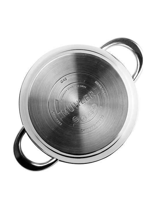 Muhler Βαθιά Ανοξείδωτη Κατσαρόλα 5.5lt / 24cm