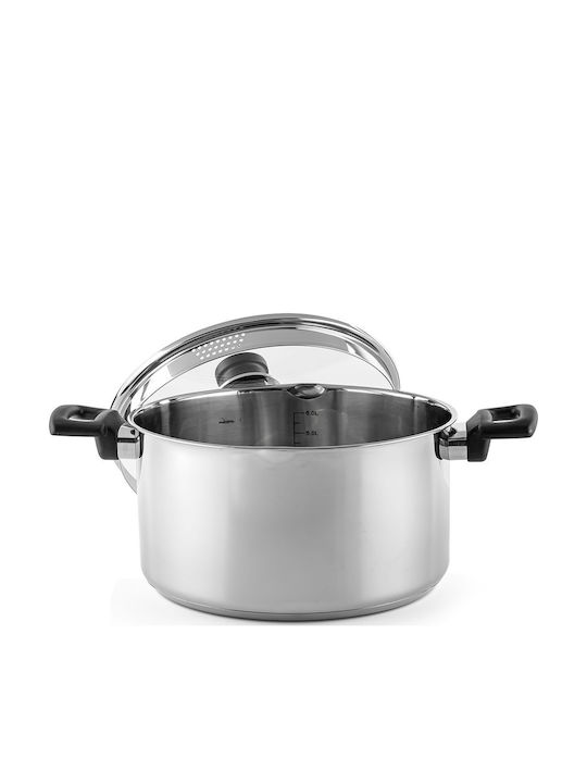 Luigi Ferrero Deep Stainless Steel Pot 7lt / 26cm