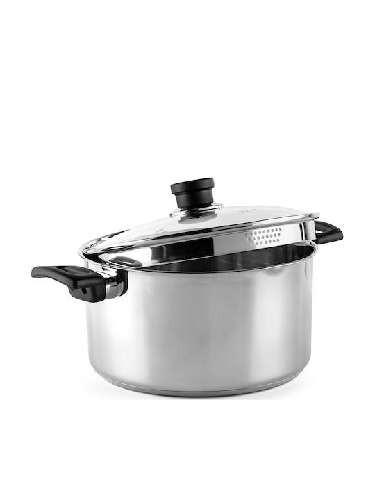 Luigi Ferrero Deep Stainless Steel Pot 7lt / 26cm