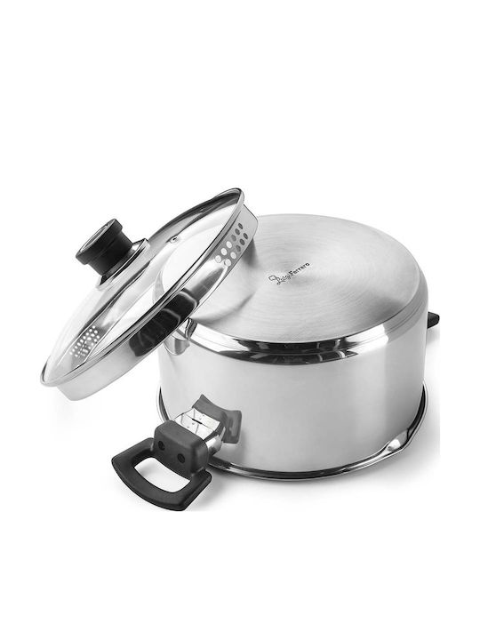 Luigi Ferrero Deep Stainless Steel Pot 7lt / 26cm