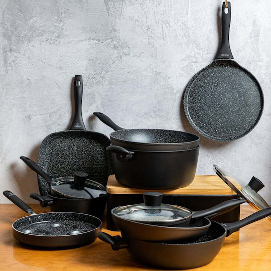 Estia Cuisson Κατσαρολάκι Γάλακτος από Αλουμίνιο 1.8lt / 18cm Μαύρο
