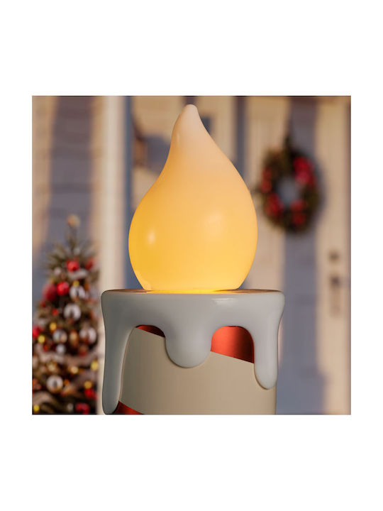 Set Christmas Decorative Candle Led Warm White Light 2 Pieces 15x15x82 Cm Aria Trade