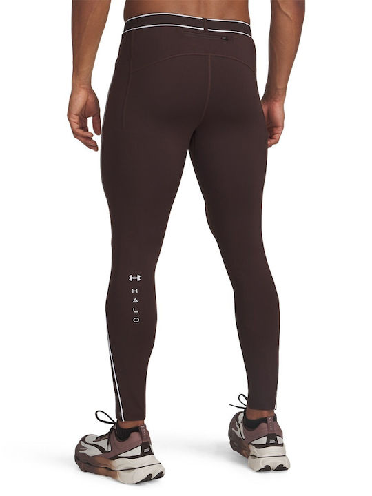 Under Armour Ua Halo Run Ανδρικό Αθλητικό Κολάν Μακρύ Καφέ