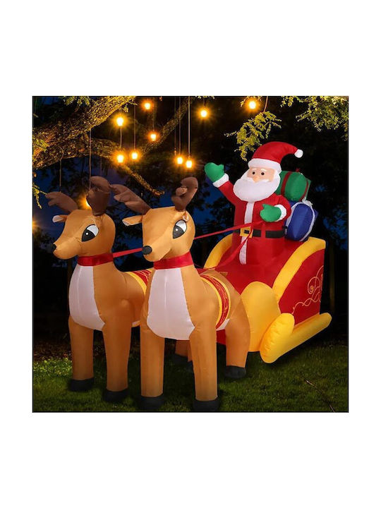 Inflatable Illuminated Santa Claus in Sleigh 220x130x110cm