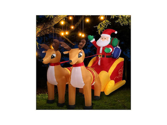 Inflatable Illuminated Santa Claus in Sleigh 220x130x110cm