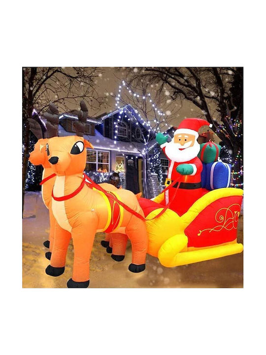 Inflatable Illuminated Santa Claus in Sleigh 220x130x110cm