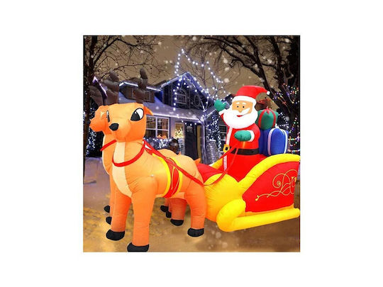 Inflatable Illuminated Santa Claus in Sleigh 220x130x110cm
