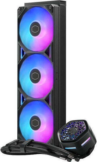CoolerMaster MasterLiquid 360 Atmos II VRM Water Cooling System AIO CPU With 3 120mm Fans And ARGB Lighting