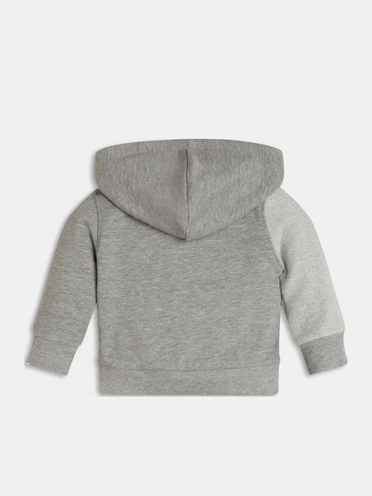 Kids Sweatshirt Cardigan with Hood Gray Active