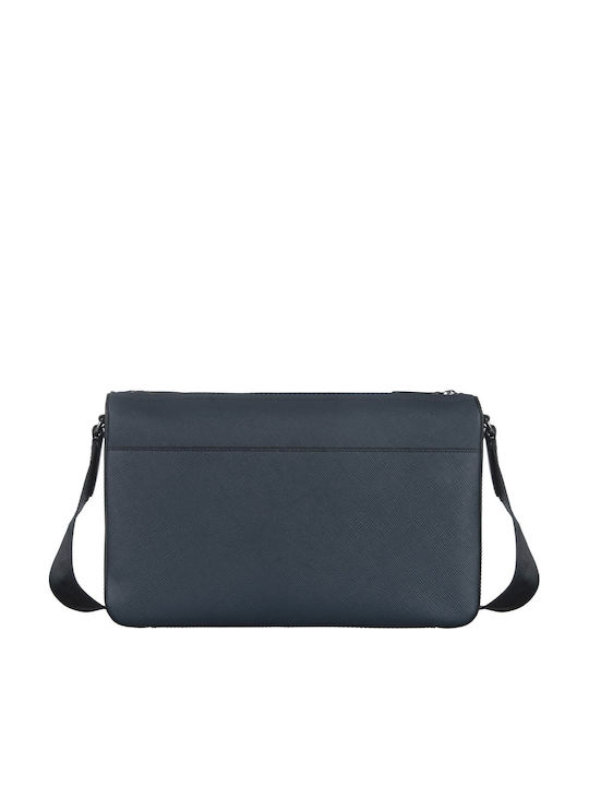 Edison Leather Men's Bag Messenger Blue