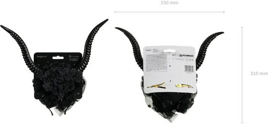 Headband Horns Tulle 30x76cm Black