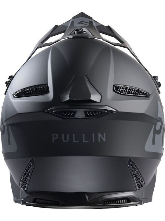 Pull-In Solid Matt Black Motorradhelm Motocross ECE 22.06 1350gr
