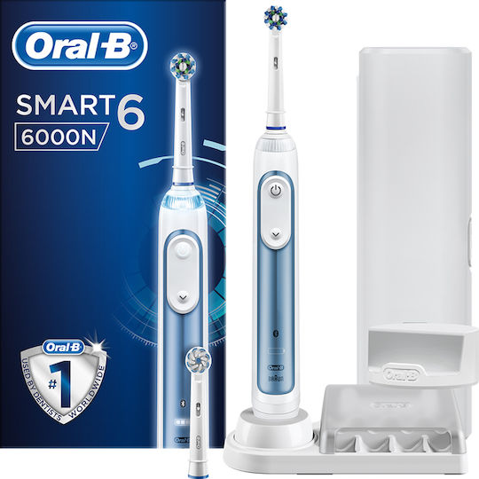 Oral-B Smart 6 6000N Електрическа Четка за Зъби с Таймер и Калъф за Пътуване Син