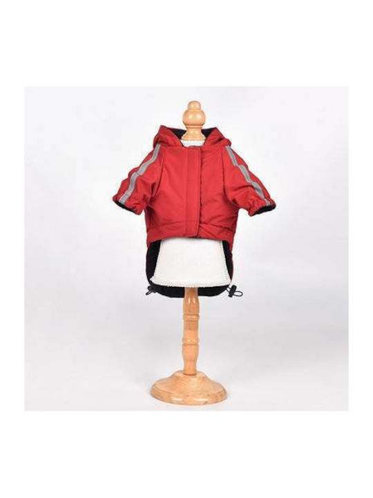 Denik Pets Red Dog Coat with Hood