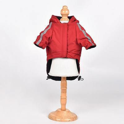 Denik Pets Red Dog Coat with Hood
