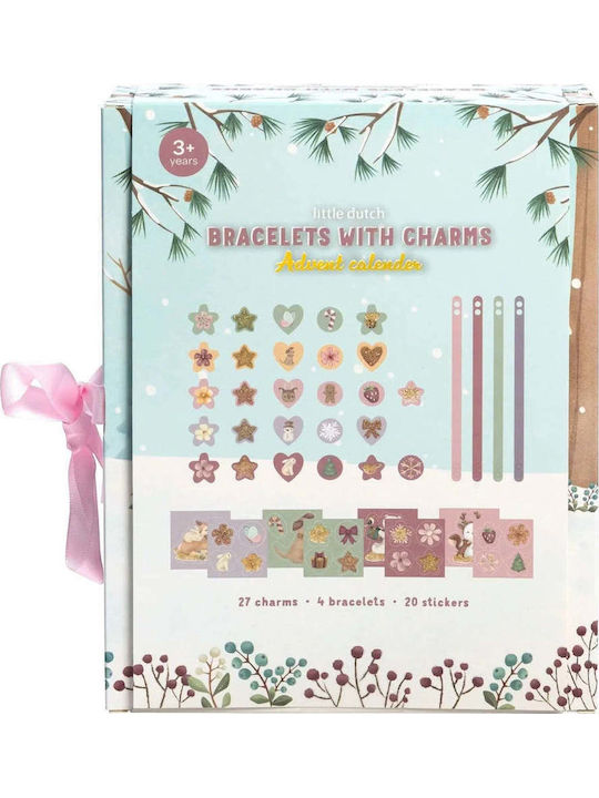 Little Dutch Advent Calendar Bracelets with Charm Wooden