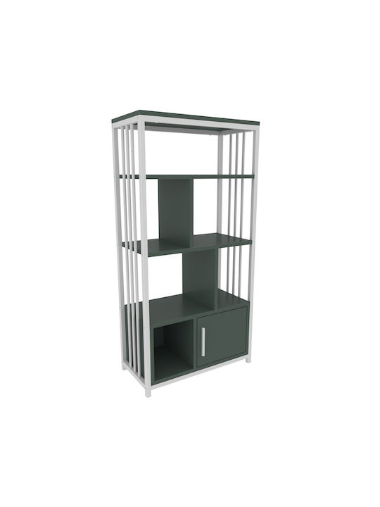 Βιβλιοθήκη Valero Green-white 60x29.6x120εκ.