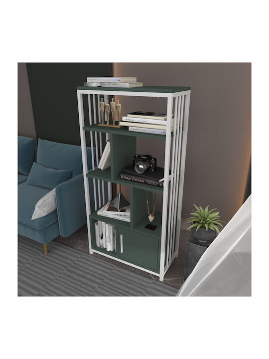 Βιβλιοθήκη Valero Green-white 60x29.6x120εκ.