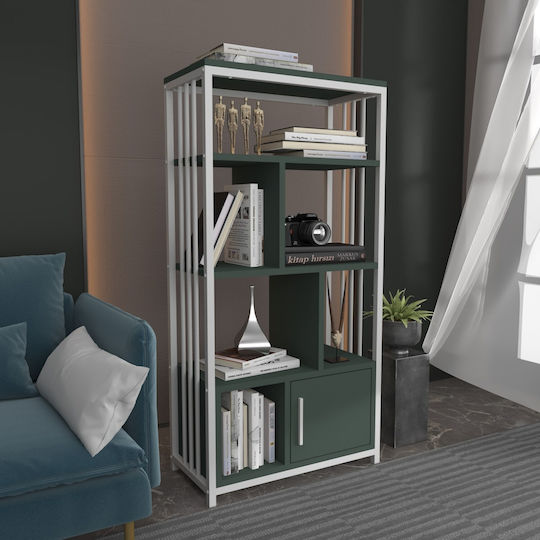 Bibliothek Valero Grün-Weiß 60x29.6x120cm