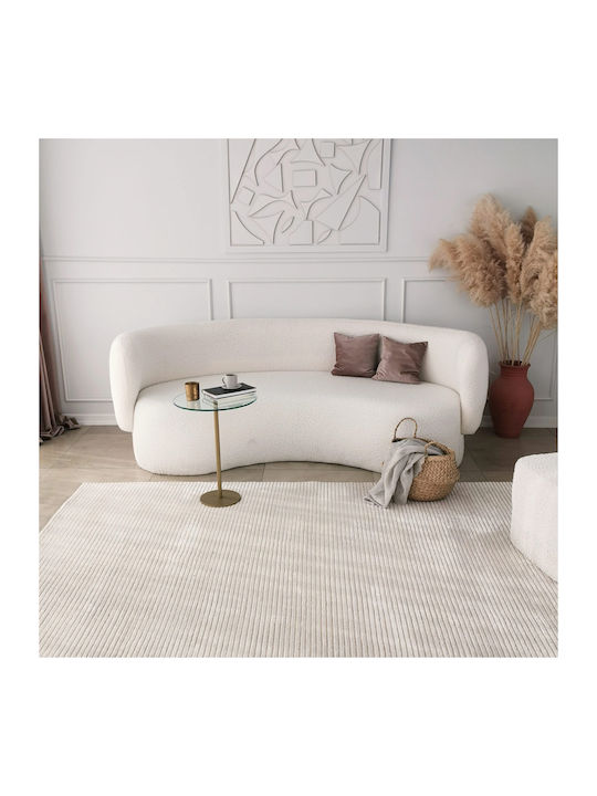 Masă Laterală Rotundă Socială Mese De Cafea Sticlă Auriu L40xL40xÎ50cm