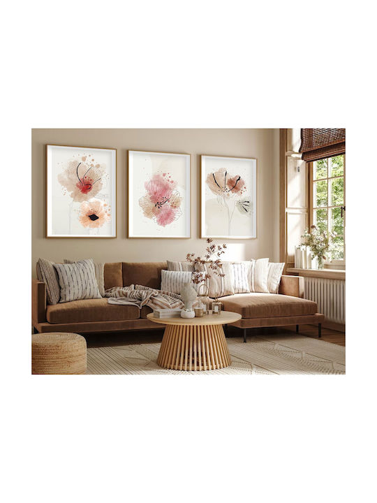 Threefold Painting 120x40 A-g 693bse1499 120x40 Wooden