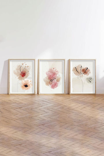 Threefold Painting 120x40 A-g 693bse1499 120x40 Wooden