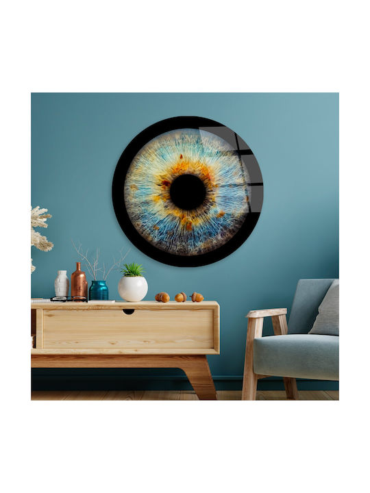 Πίνακας Γυάλινος 123bzm2634 Φ60cm Multi Wallity Στρόγγυλοι Γυαλί