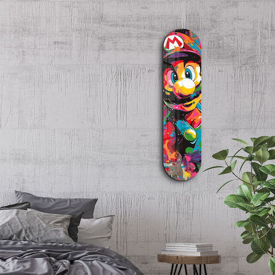 Glass Painting Mario Fan Art 226sng1128 20x80cm Multi Wallity Vertical Glass