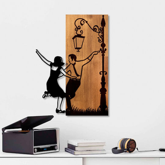 Διακοσμητικό Τοίχου La La Land 899skl2696 42x3x58cm Walnut-black Wallity Μέταλλο Ξύλο Διακοσμητικό Τοίχου La La Land 899skl2696 42x3x58cm Walnut-black Wallity Μέταλλο Ξύλο