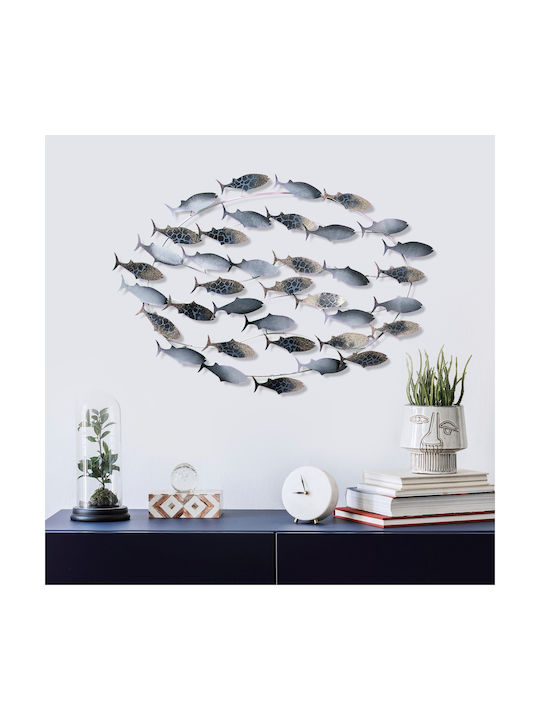 Wanddekoration Fische 930dyu1274 94x4x58cm Multi Wallity Metall