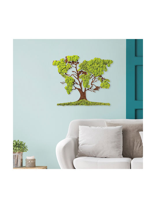 Wallity Wall Decor Tree Handmade Brown Wooden 71x1x59cm