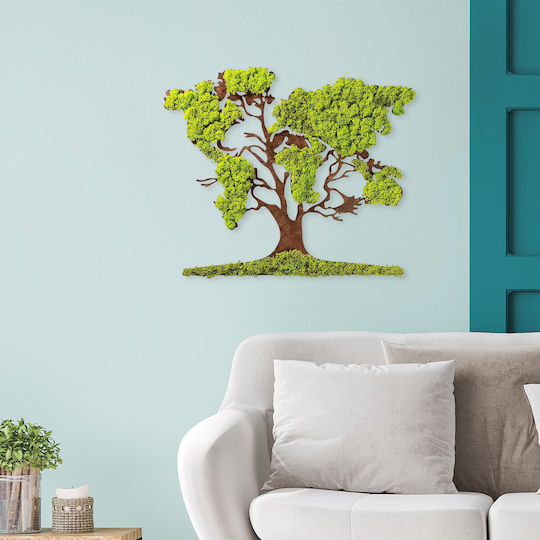 Wallity Wanddekoration Tree Handgefertigt Braun aus Hölzernes 71x1x59cm