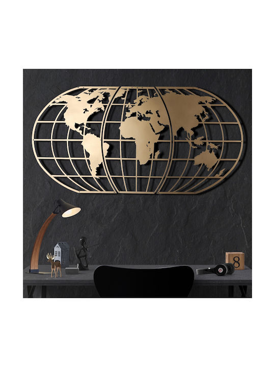 Wallity Wall Decor Gold Made of Metal 120x60cm