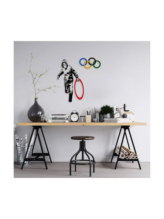 Wallity Decorative Silhouette Banksy Black Metal 62x61cm