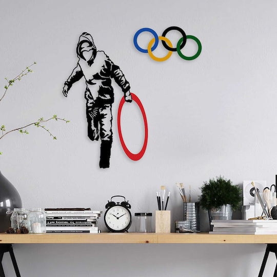 Wallity Διακοσμητικό Τοίχου από Μέταλλο Banksy 62x61cm Wallity Διακοσμητικό Τοίχου από Μέταλλο Banksy 62x61cm