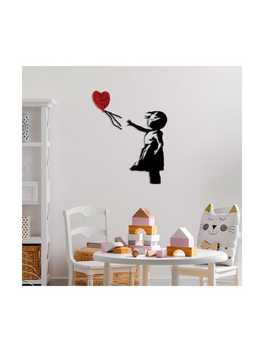 Wallity Decorative Silhouette Banksy Handmade Black Metal 105x85cm