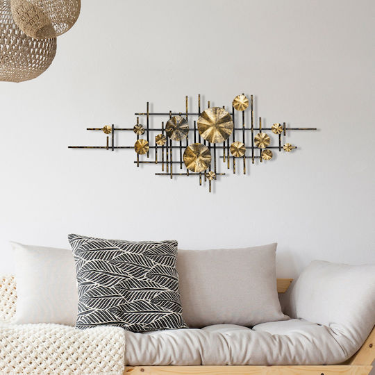 Διακοσμητικό Τοίχου Mihrimah 279enz2533 113x7x44cm Black-gold Wallity Μέταλλο Διακοσμητικό Τοίχου Mihrimah 279enz2533 113x7x44cm Black-gold Wallity Μέταλλο