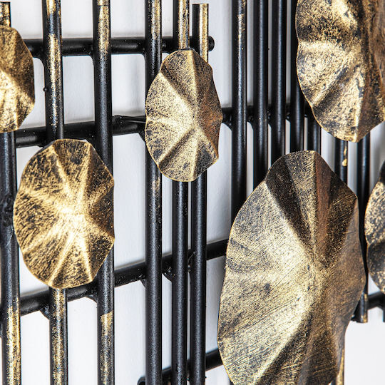Διακοσμητικό Τοίχου Mihrimah 279enz2533 113x7x44cm Black-gold Wallity Μέταλλο