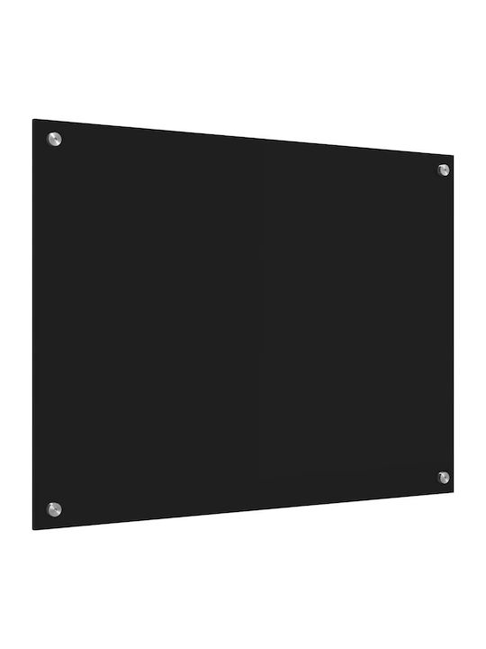 Vidaxl Hinteres Küchenpanel Schwarz 80 x 60 x 0,8 cm Gehärtetes Glas