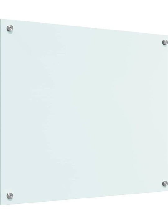 Vidaxl Kitchen Back Panel White 70 x 60 x 0.8 cm Tempered Glass