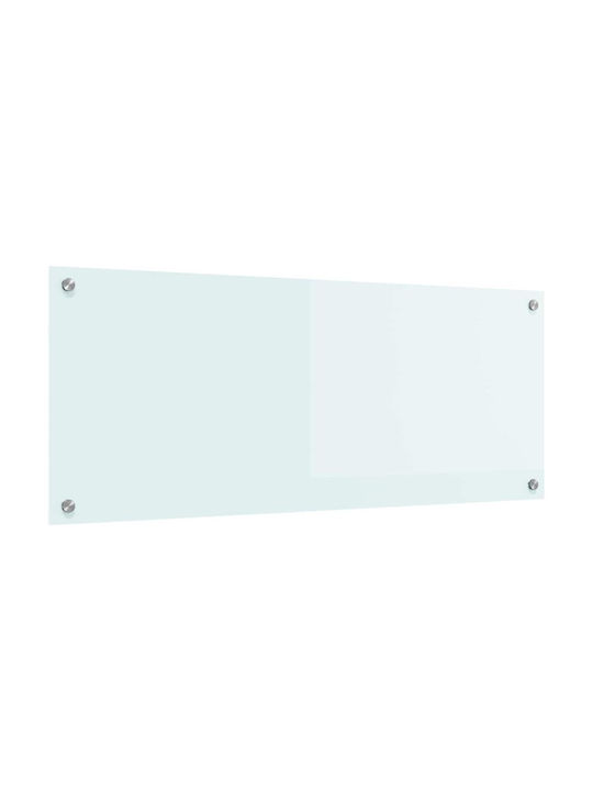 Vidaxl Kitchen Back Panel White 100 x 40 x 0.8 cm Tempered Glass