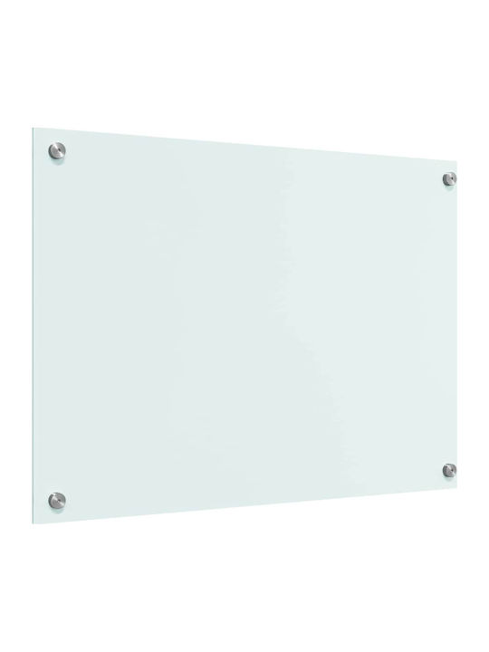 Vidaxl Kitchen Back Panel White 70 x 50 x 0.8 cm Tempered Glass