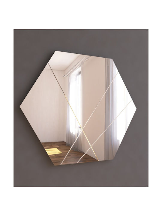 Καθρέπτης Τοίχου Saga 116sam1123 70x2,2x60cm White Hanah Home Mdf
