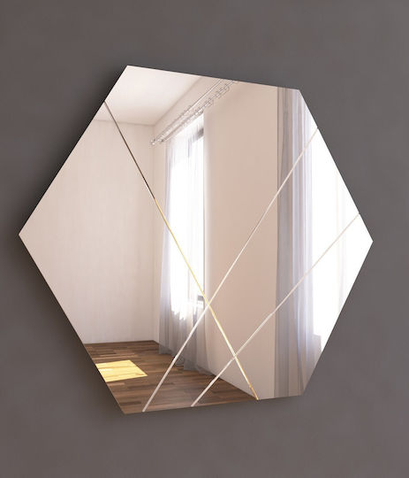 Oglindă de Perete Saga 116sam1123 70x2.2x60cm Alb Hanah Home MDF